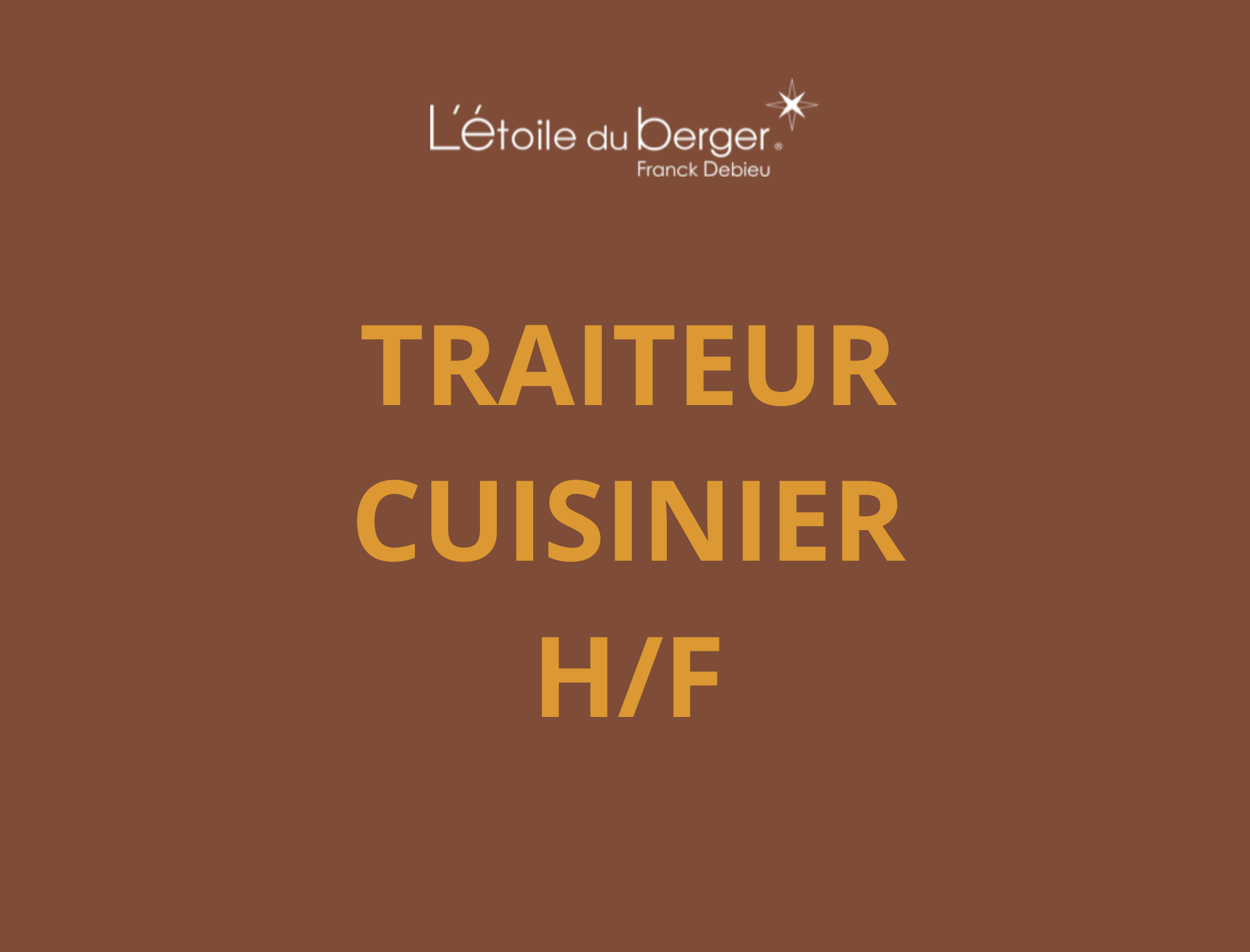 RECHERCHE TRAITEUR CUISINIER – PALAISEAU